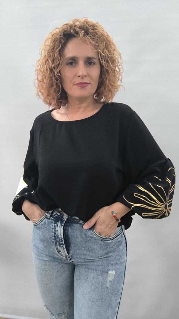 Blusa Bombay negra