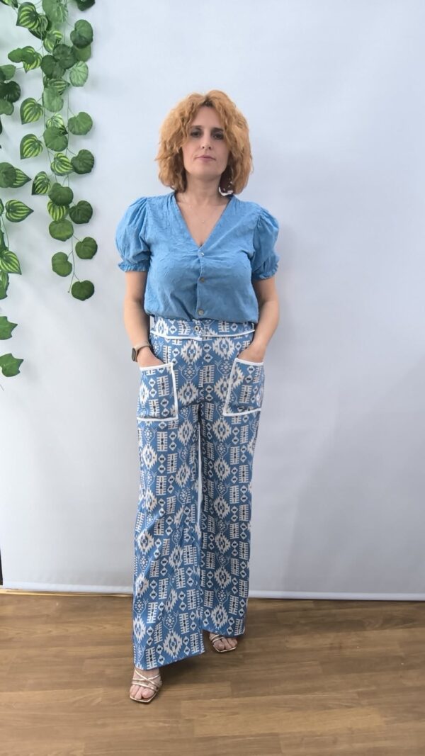 PANTALÓN INCA AZUL AZAFATA