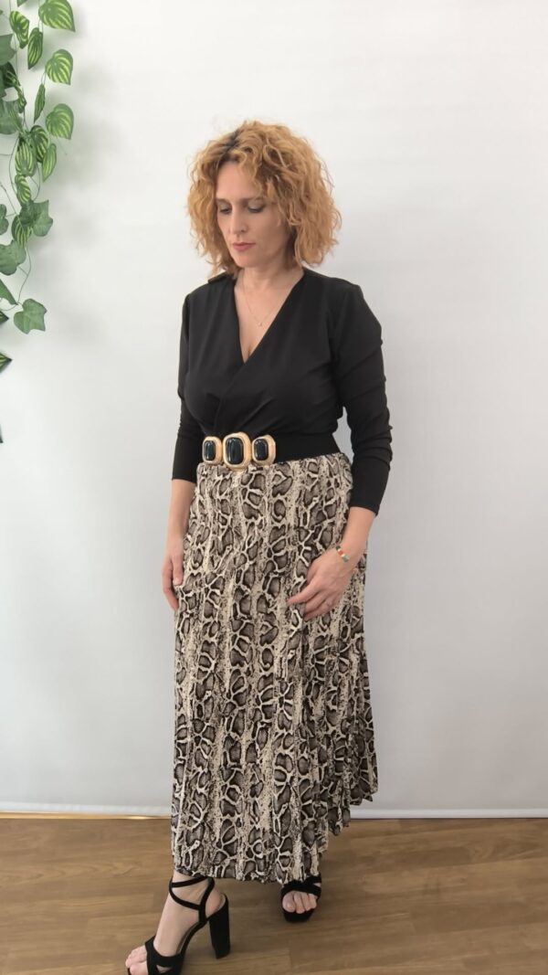 FALDA PLISADA SERPIENTE